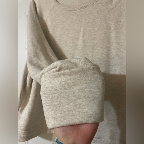 Haven Well Within Tie Waist Crew Neck Beige Size XL Soft Comfy Neutral Staple - Picture 3 of 7